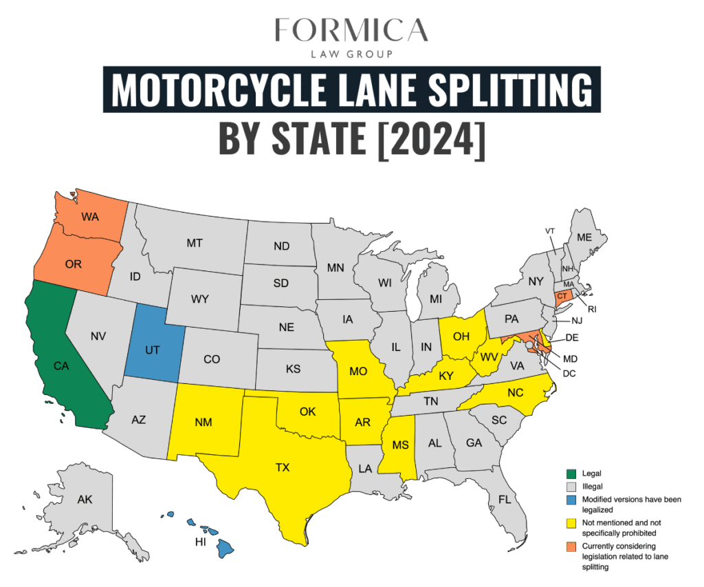 Motorcycle Lane Splitting Laws in California